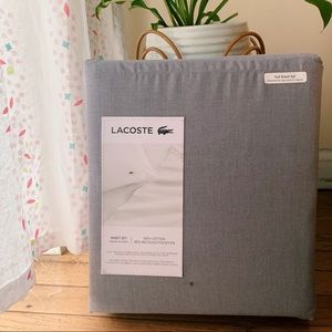 Lacoste Full Sheet Set in Chambray Grey
